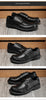 Lace-up Big Head Leather Shoes Soft Leather British Style Casual Leather Shoes